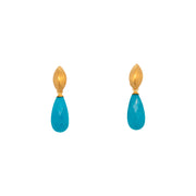 Bliss Drop 24K Gold Vermeil Earrings Turquoise